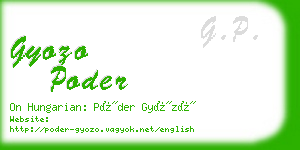 gyozo poder business card